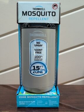 Mosquito Repellent Thermacell 15 ft Zone No spray Scent Free Outdoor Camping BBQ